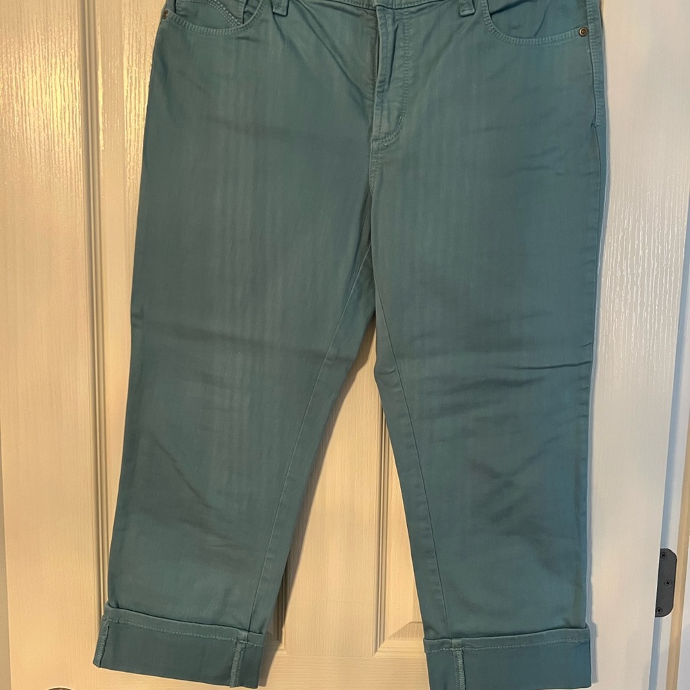 Teal Cropped Pants